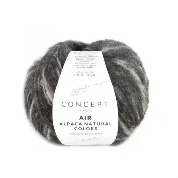Pelote de Air Alpaca Natural Colors, fil bulky de la marque Katia